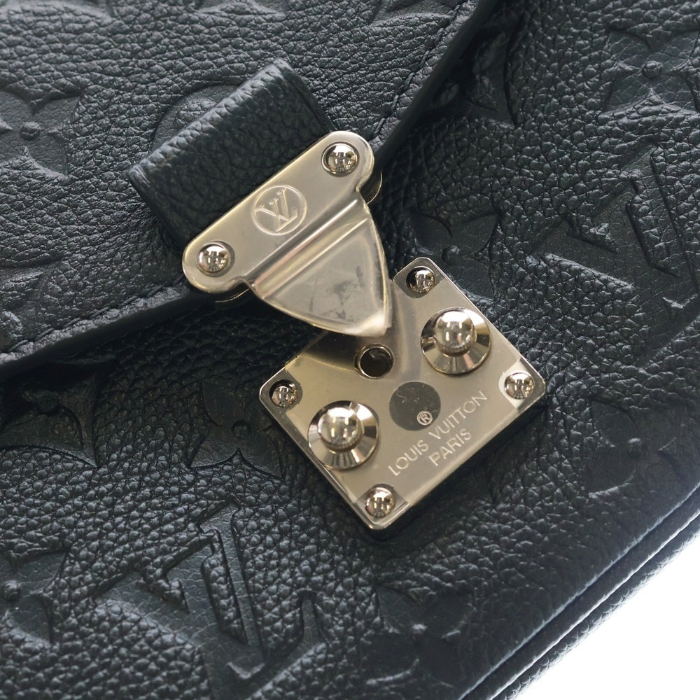 LOUIS VUITTON(ルイヴィトン) ポシェット メティス EW モノグラム アンプラント レザー 2WAY チェーン ショルダーバッグ シルバー金具 ネイビー M26456 レディース