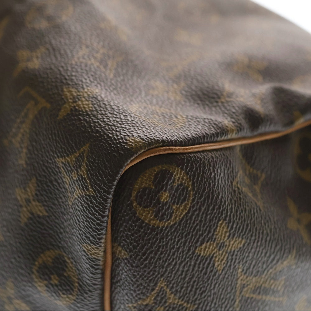 LOUIS VUITTON(ルイヴィトン) モノグラム スピーディ35 ハンドバッグ ボストンバッグ ブラウン レザー×PVC M41524 ゴールド金具 レディース