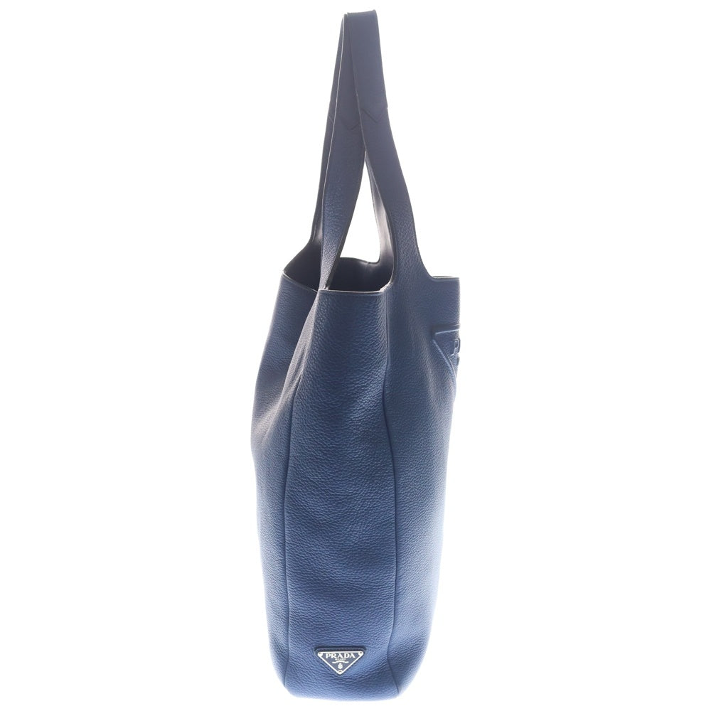 PRADA(プラダ) トライアングルロゴ トートバッグ ハンドバッグ ブルー レザー 2VG092 レディース
