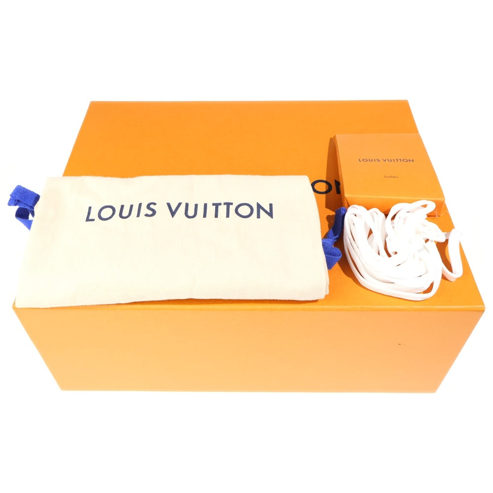LOUIS VUITTON(ルイヴィトン) タトゥーライン モノグラムデニム ハイカットスニーカー ホワイト×インディゴブルー #7 1A5B3