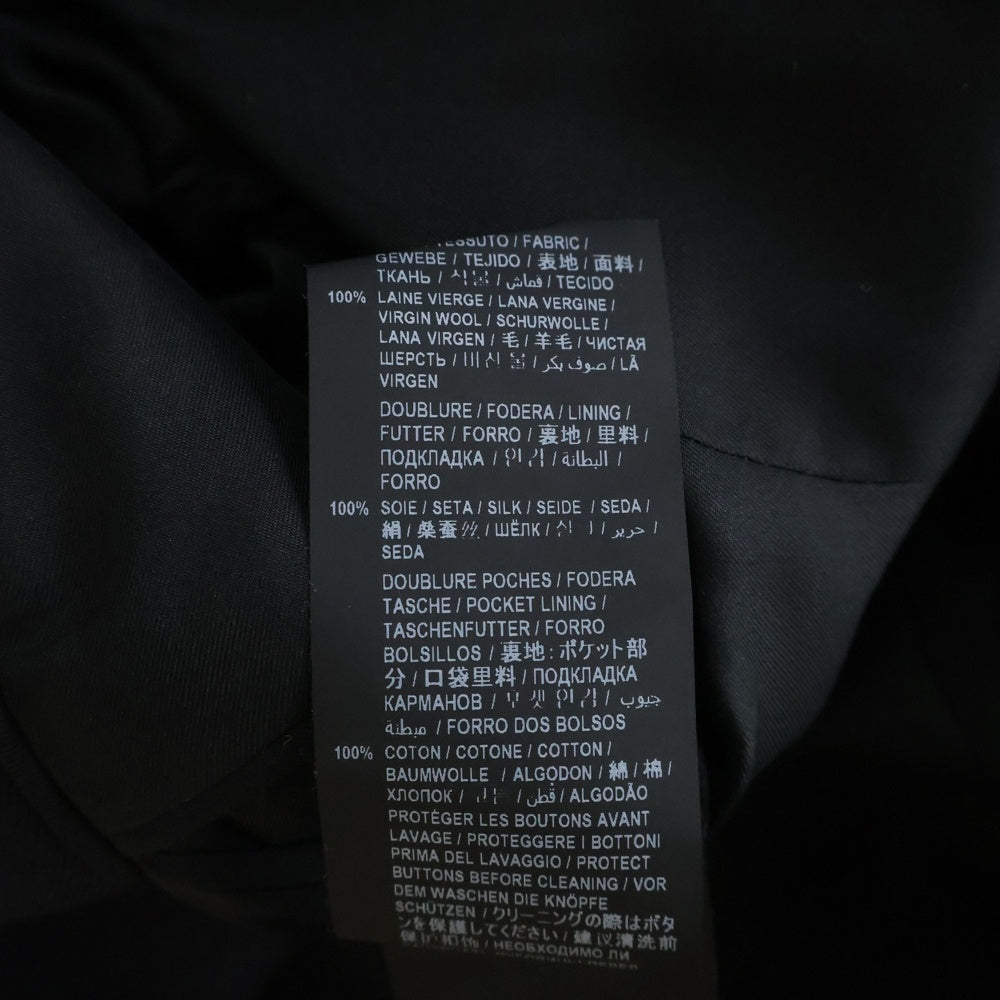 SAINT LAURENT PARIS(サンローランパリ) ナロー ピークドラペル 1B ウール テーラードジャケット ネイビー 625435