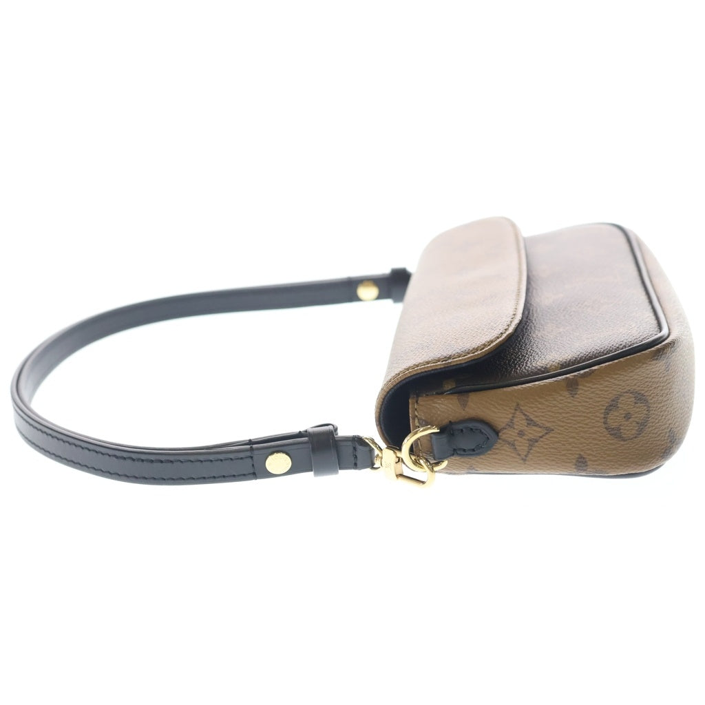 LOUIS VUITTON(ルイヴィトン) モノグラム・リバース ウォレットオンチェーンアイビー ショルダーバッグ チェーンバッグ ブラウン レザー×PVC M26587 ゴールド金具