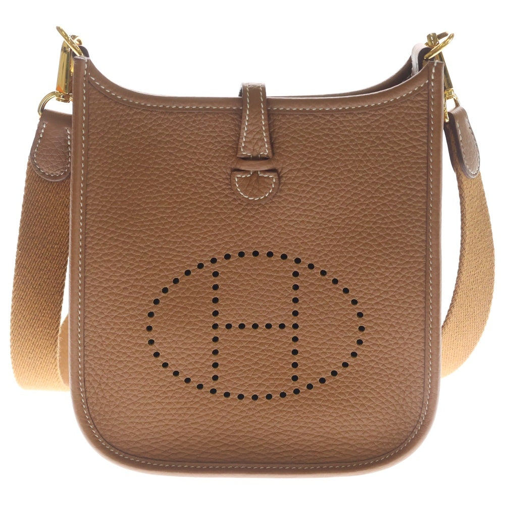 HERMES(エルメス) エヴリンTPM ゴールド トリヨンクレマンス ショルダーバッグ ミニバッグ ブラウン レザー ゴールド金具 レディース