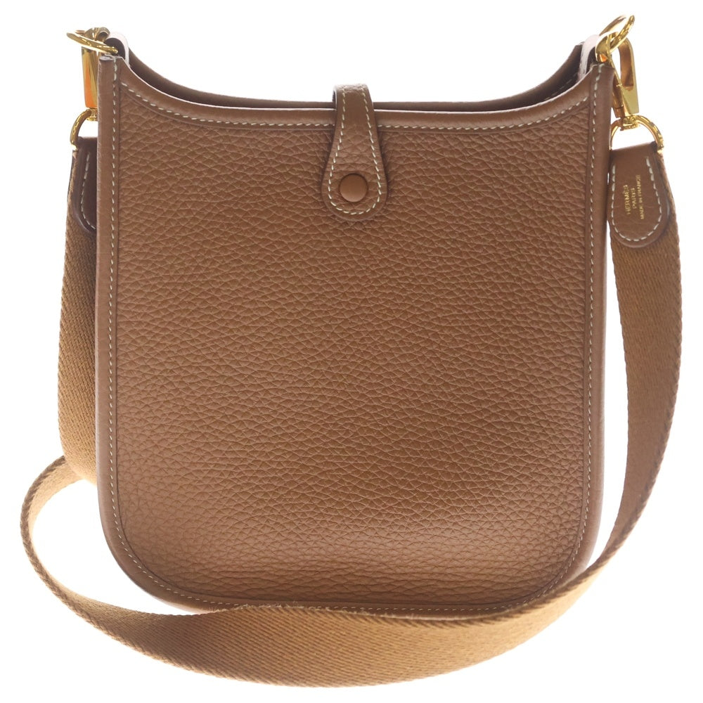 HERMES(エルメス) エヴリンTPM ゴールド トリヨンクレマンス ショルダーバッグ ミニバッグ ブラウン レザー ゴールド金具 レディース