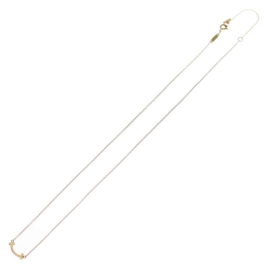 TIFFANY & Co.(ティファニー) Tスマイル ミニ ネックレス ペンダント チェーン ピンクゴールド Au750PG レディース