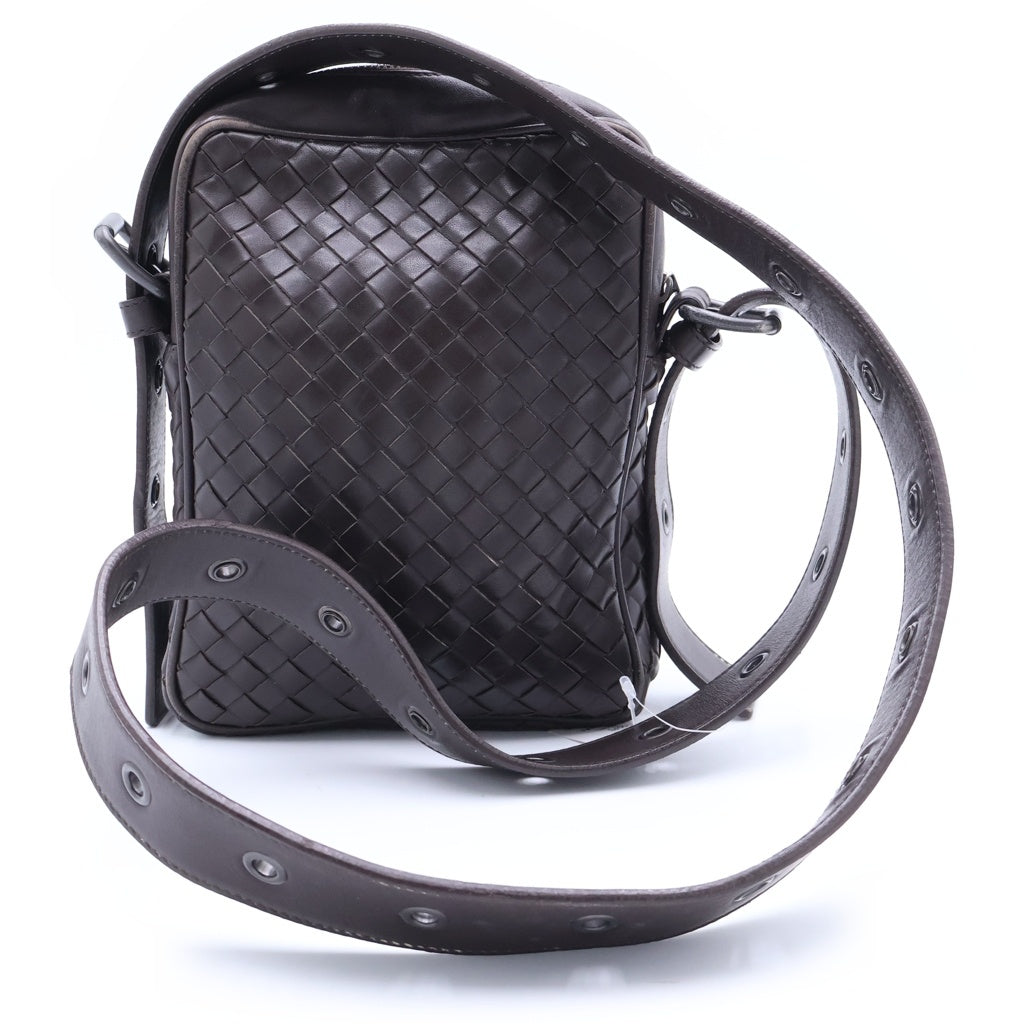 BOTTEGA VENETA(ボッテガヴェネタ) イントレチャート ショルダーバッグ ミニバッグ ブラウン レザー