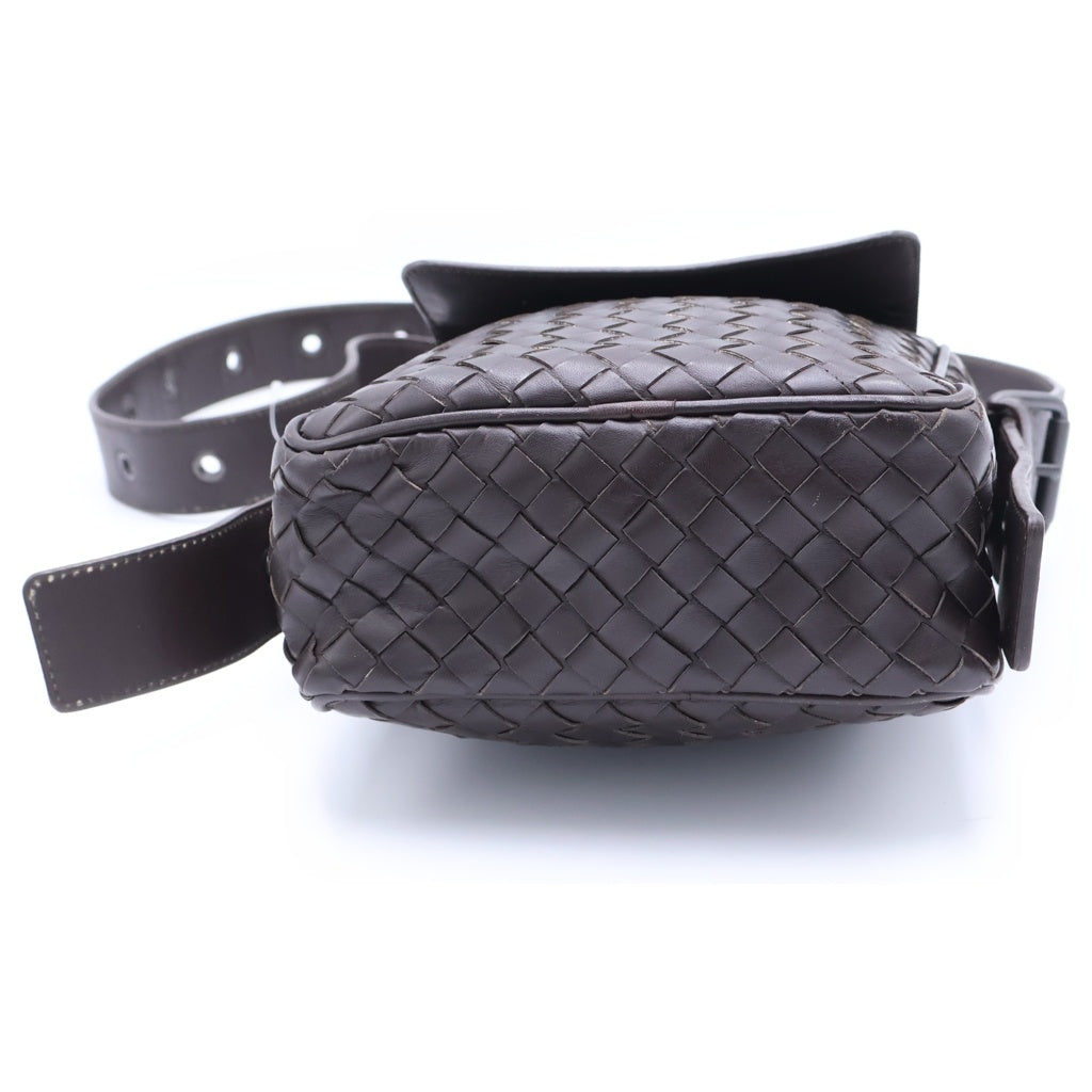 BOTTEGA VENETA(ボッテガヴェネタ) イントレチャート ショルダーバッグ ミニバッグ ブラウン レザー
