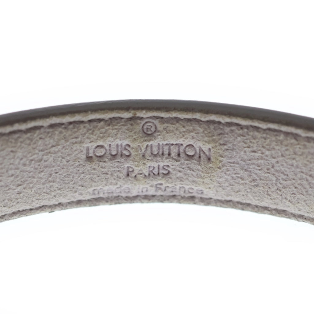 LOUIS VUITTON(ルイヴィトン) ブラスレ ヴー グッドラック モノグラム フラワー レザー ブレスレット シルバー金具 パープル M34448 レディース