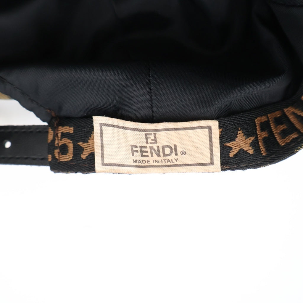 FENDI(フェンディ) ズッカ総柄 ベースボールキャップ 帽子 ブラウン レディース