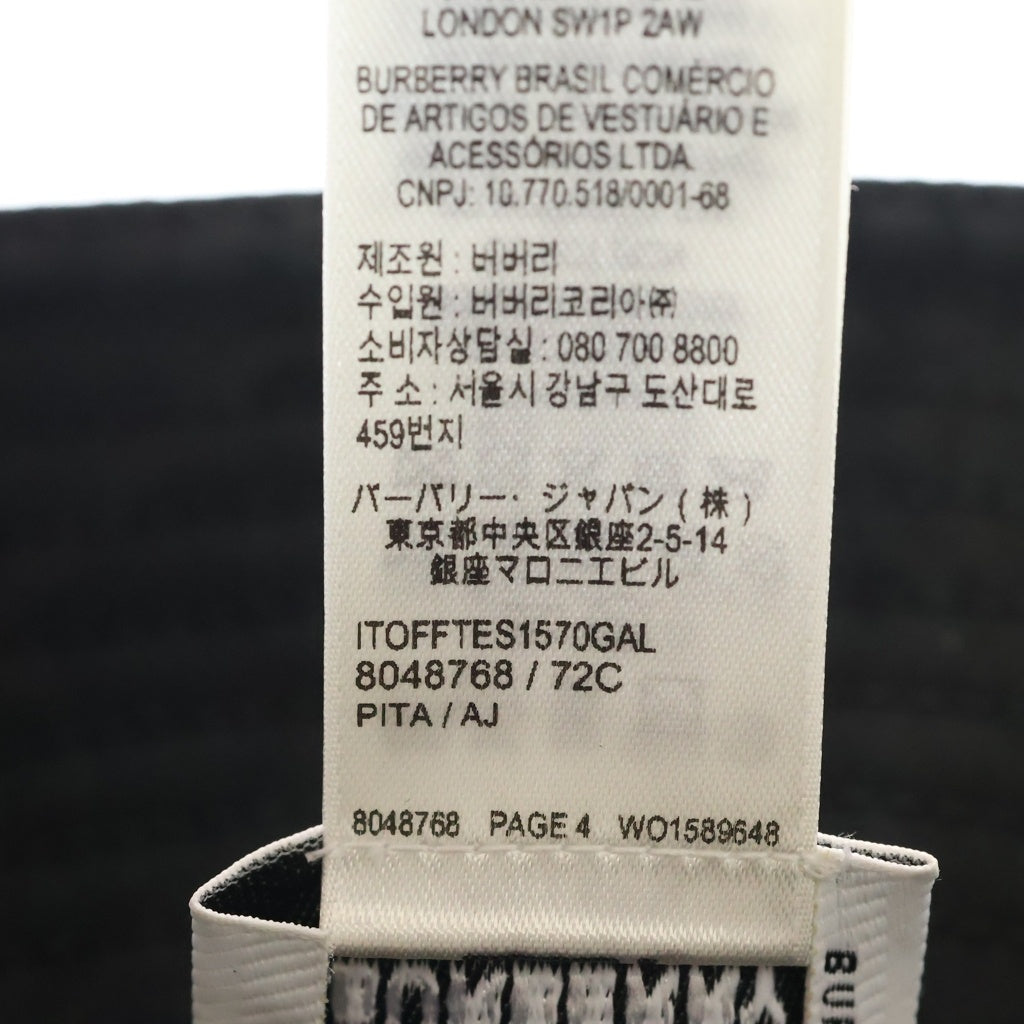 BURBERRY(バーバリー) TBロゴ ジャガード 総柄 バケットハット ブラック 8048768