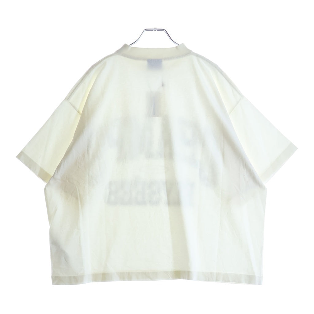 BALENCIAGA(バレンシアガ) カレッジロゴプリント モックネック 半袖Tシャツ カットソー ホワイト 818431