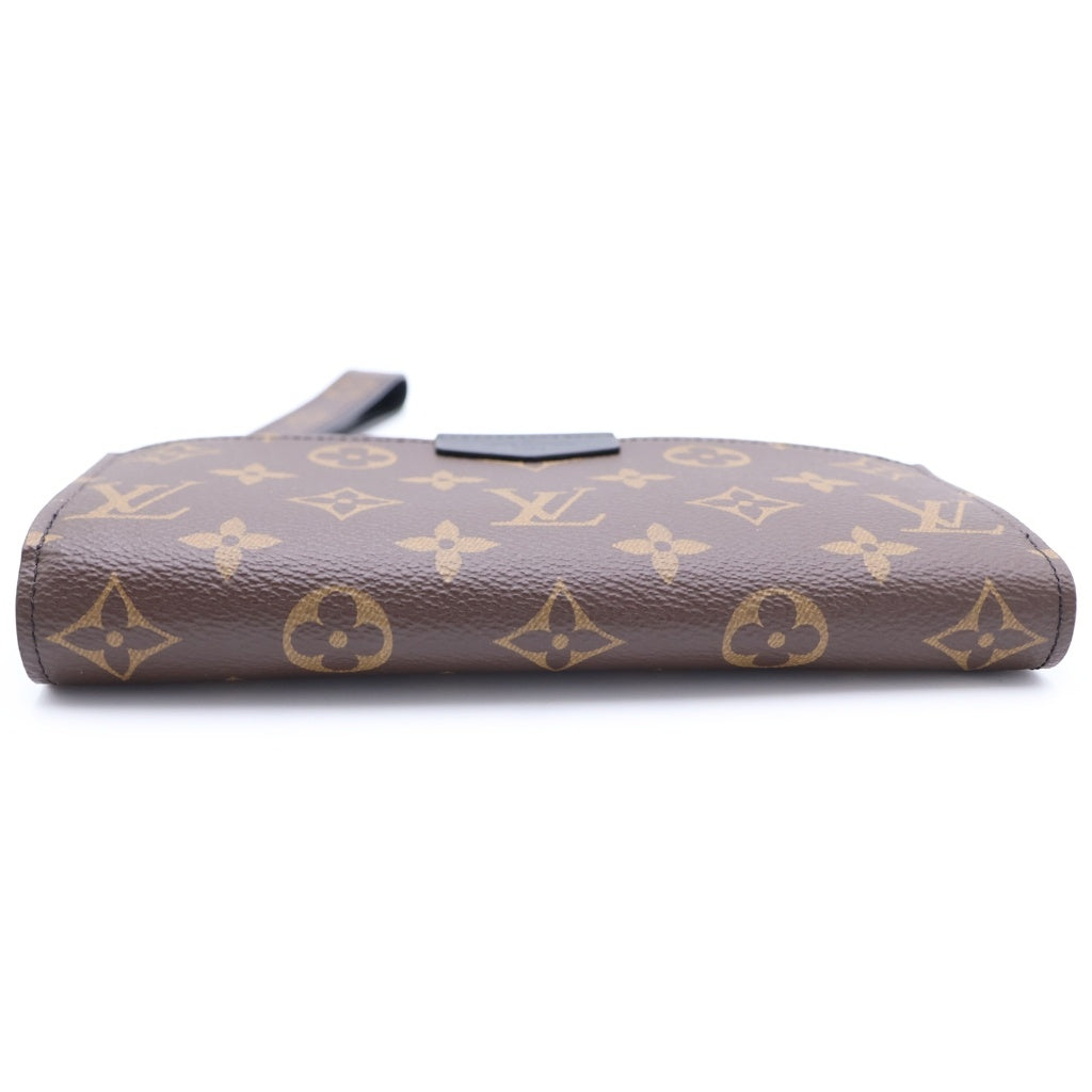 LOUIS VUITTON(ルイヴィトン) モノグラム マカサー ジッピードラゴンヌ PVC レザー ロングウォレット 長財布 シルバー金具 ブラウン/ブラック M69407