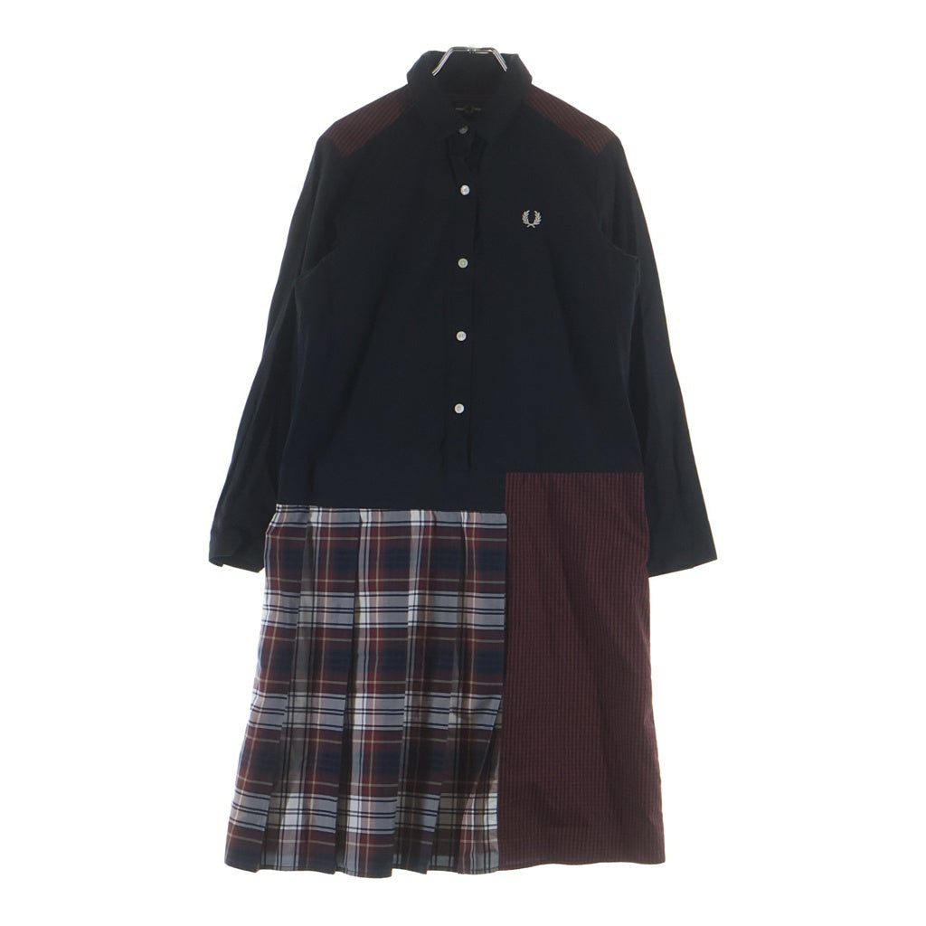 FRED PERRY(フレッドペリー) チェック切り替え長袖シャツワンピース
