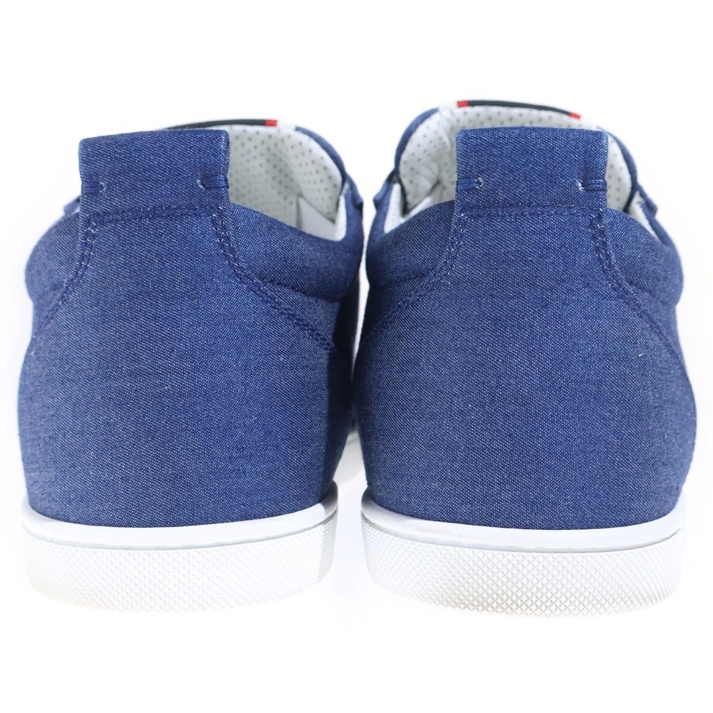 CHRISTIAN LOUBOUTIN(クリスチャンルブタン) F.A.V Fique A Vontadeデニムスパイクスニーカー 40 1/2 ブルー