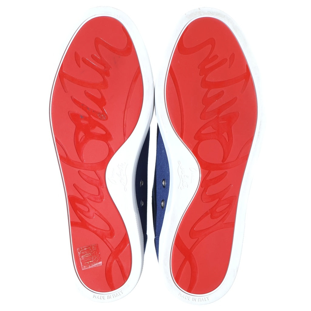 CHRISTIAN LOUBOUTIN(クリスチャンルブタン) F.A.V Fique A Vontadeデニムスパイクスニーカー 40 1/2 ブルー