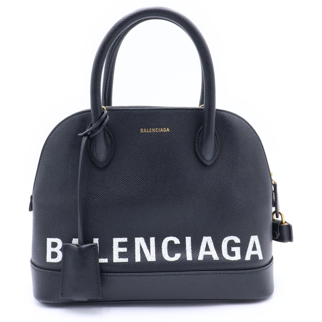 BALENCIAGA(バレンシアガ) ヴィル トップハンドルS 2WAYバッグ ハンドバッグ ショルダーバッグ ブラック レザー 550645 ゴールド金具 レディース