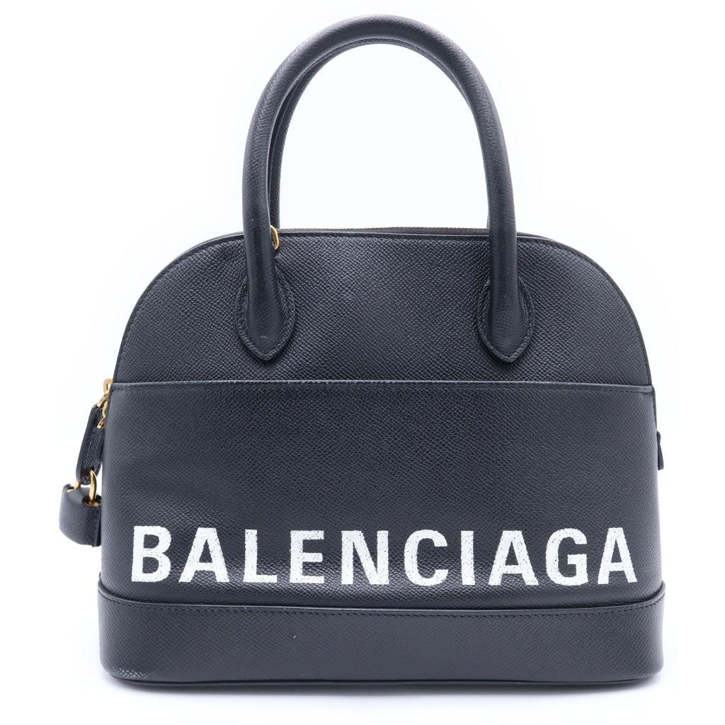 BALENCIAGA(バレンシアガ) ヴィル トップハンドルS 2WAYバッグ ハンドバッグ ショルダーバッグ ブラック レザー 550645 ゴールド金具 レディース