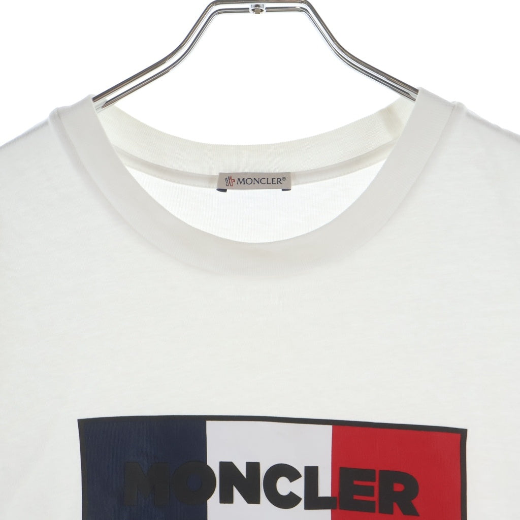 MONCLER(モンクレール) トリコロール フロントロゴTシャツ ホワイト #WL