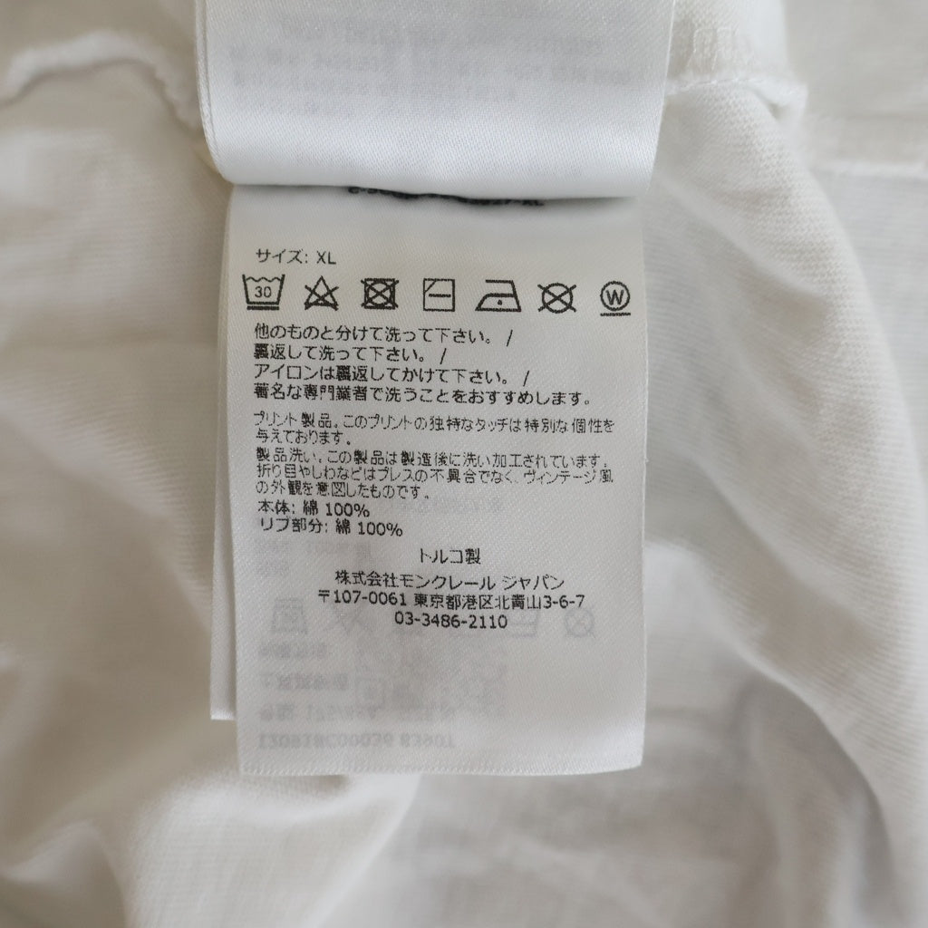 MONCLER(モンクレール) トリコロール フロントロゴTシャツ ホワイト #WL