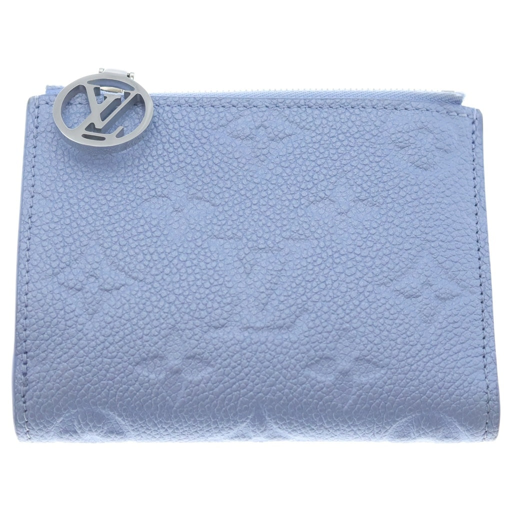 LOUIS VUITTON(ルイヴィトン) モノグラムアンプラント ポルトフォイユ・リサ コンパクトウォレット 三つ折り財布 コインケース ブルー レザー M26518 シルバー金具
