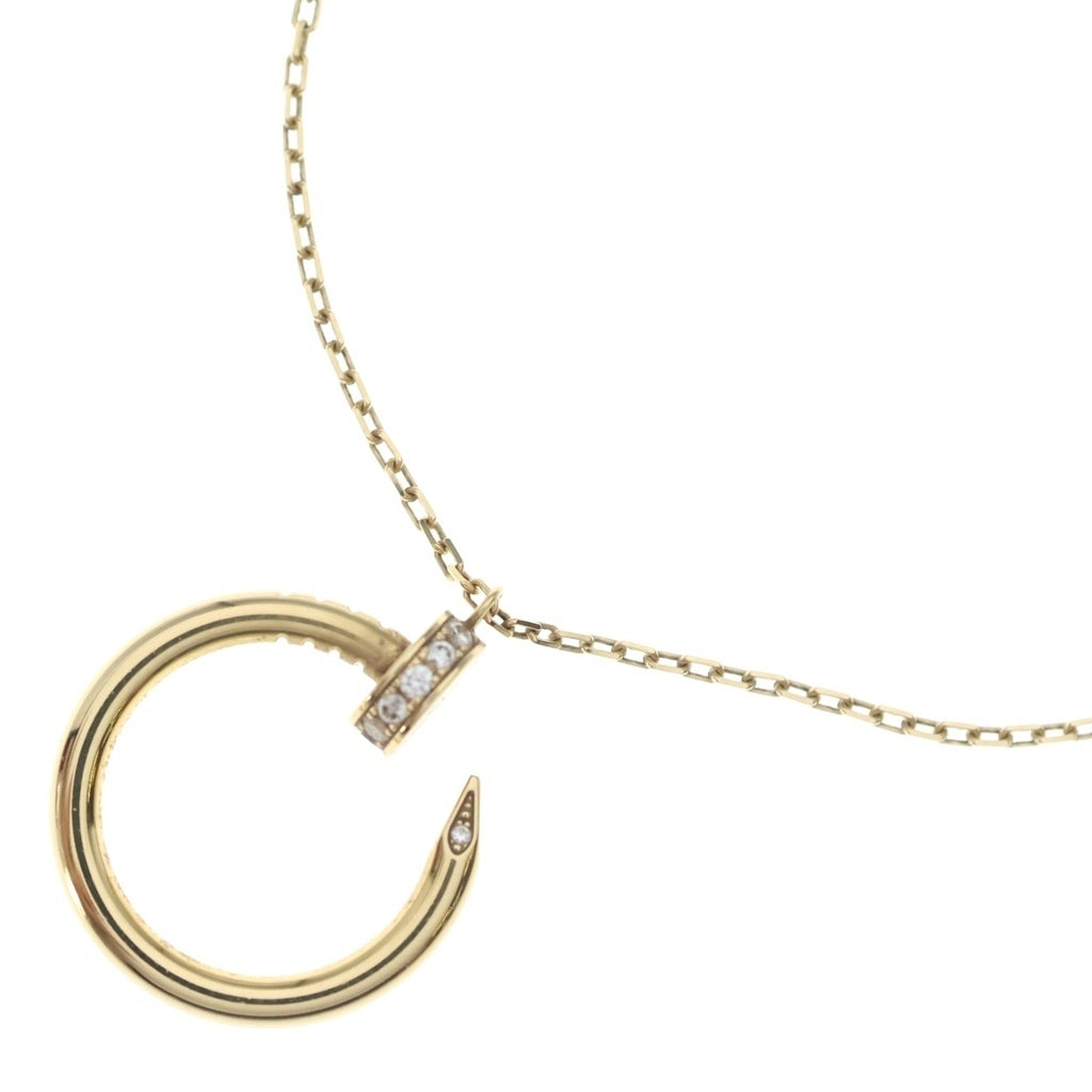 Cartier(カルティエ) ジュストアンクル 1pダイヤ ネックレス ペンダント チェーン ゴールド Ag750/YG 6.2g レディース