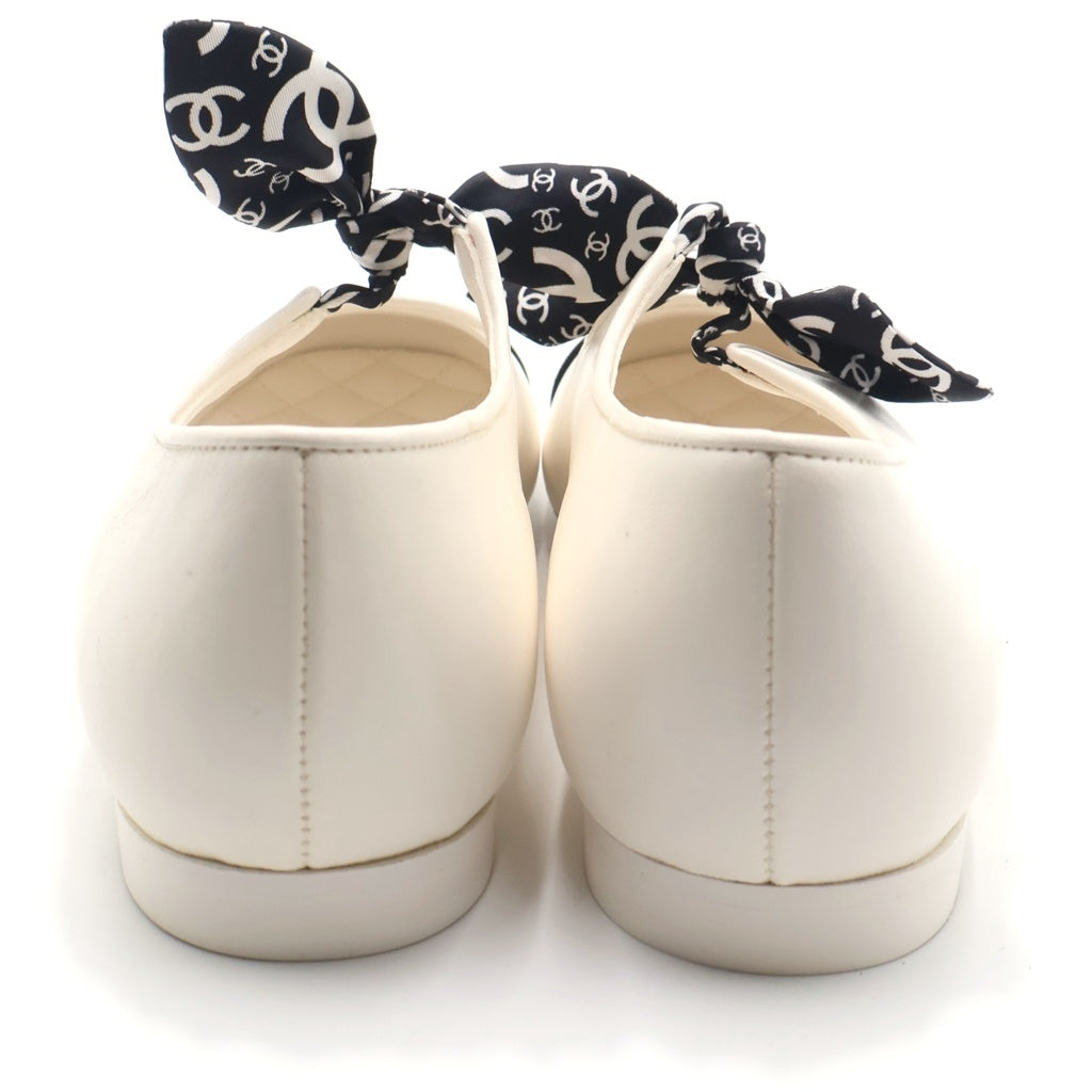 CHANEL(シャネル) メアリージェーン フラットシューズ ホワイト #36.5 レディース