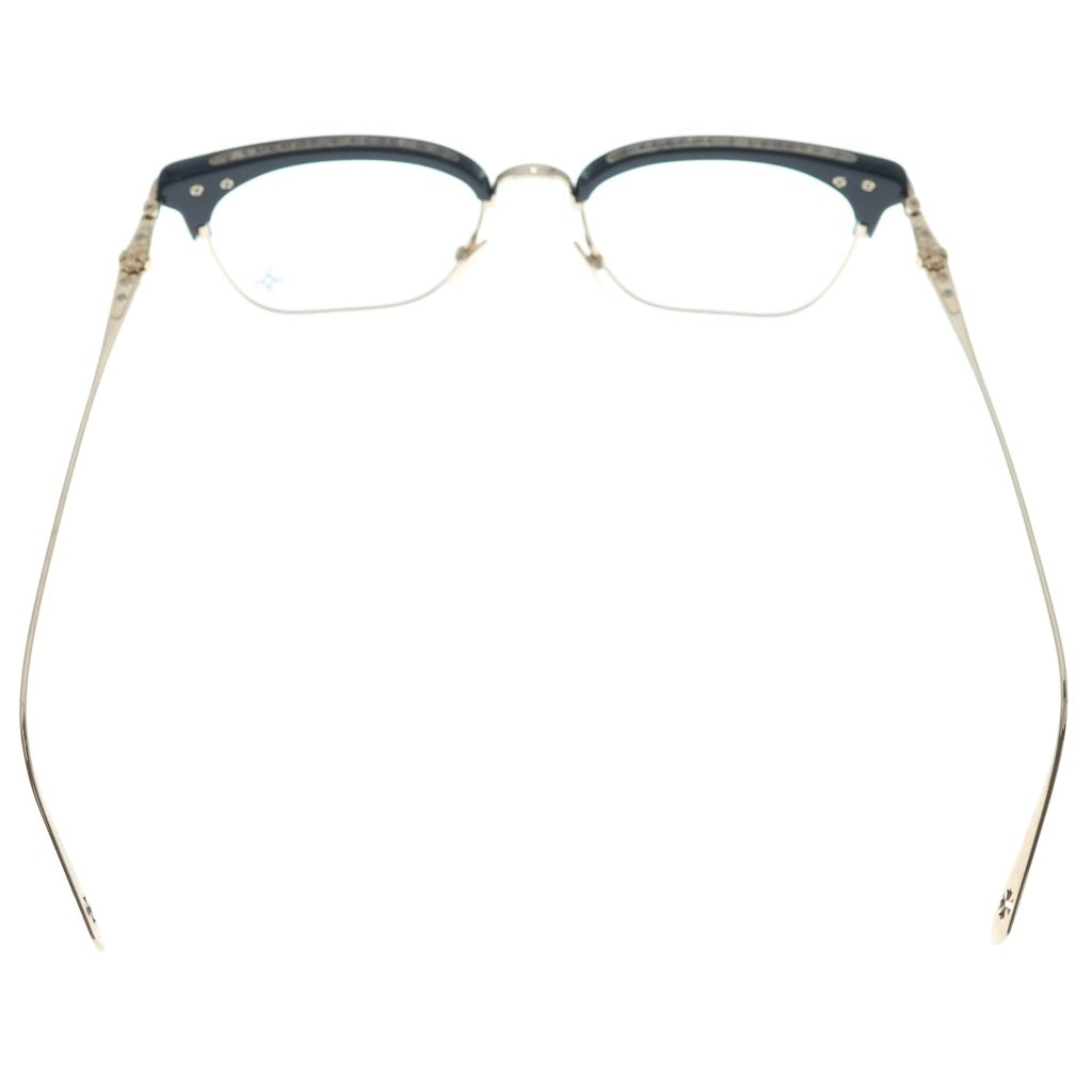 CHROME HEARTS(クロムハーツ) SLUNTRADICTION ハーフリム 眼鏡 メガネ アイウェア ブラック/ゴールド