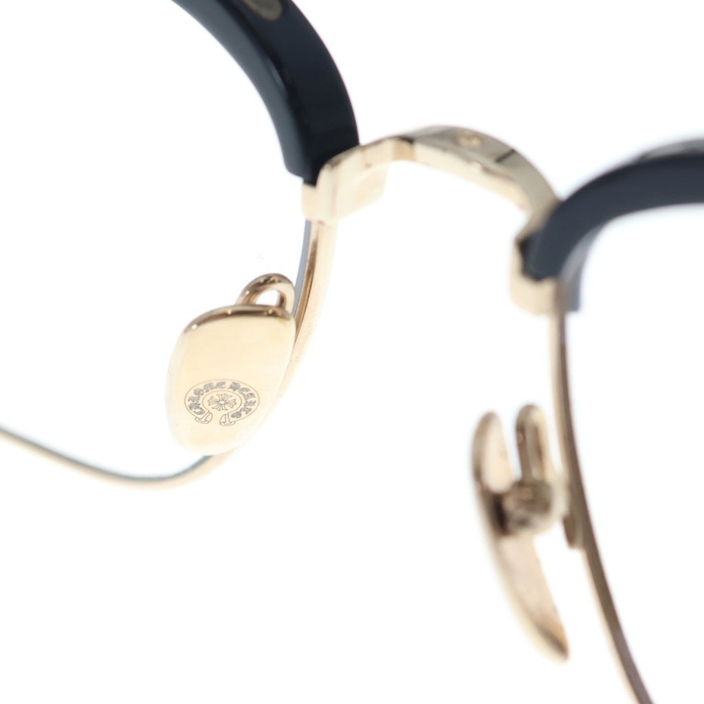 CHROME HEARTS(クロムハーツ) SLUNTRADICTION ハーフリム 眼鏡 メガネ アイウェア ブラック/ゴールド