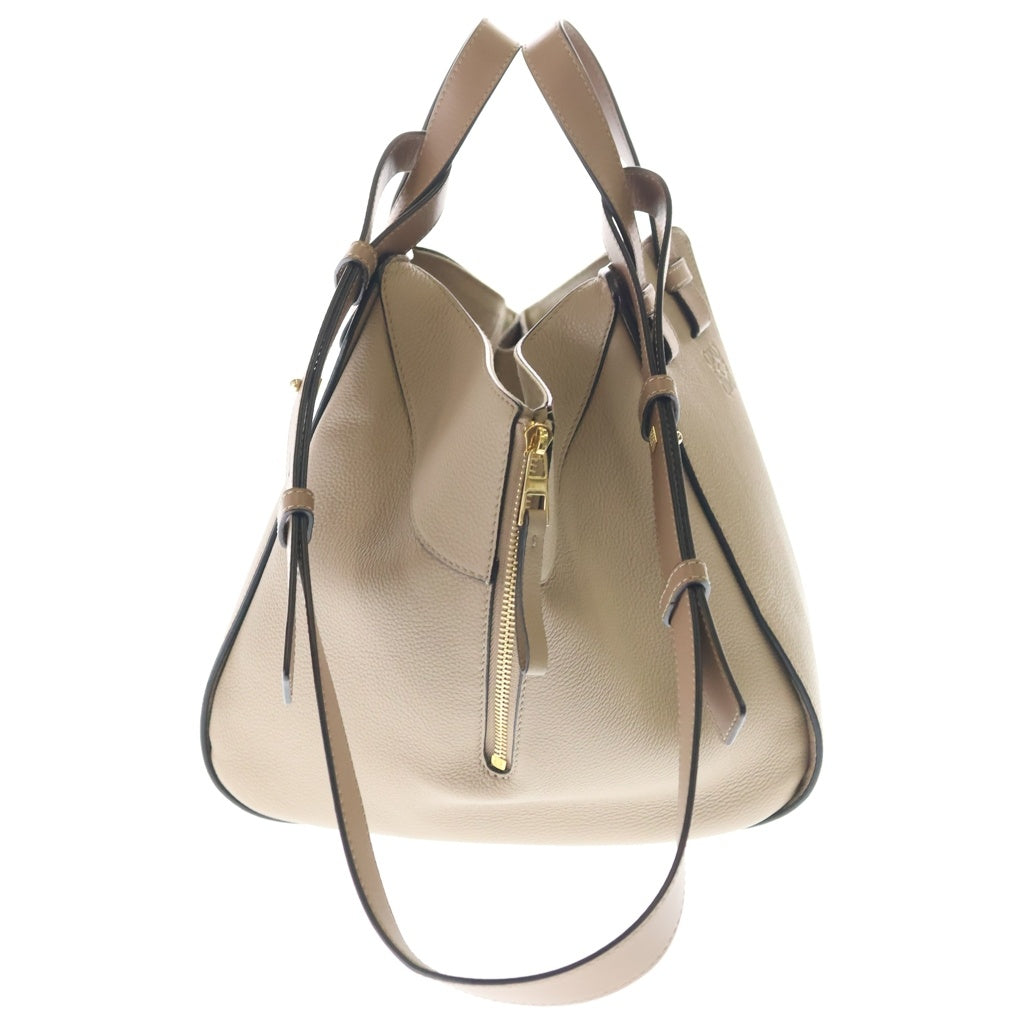 LOEWE(ロエベ) ハンモック スモール ショルダーバッグ ベージュ ブラウン レザー ゴールド金具 レディース