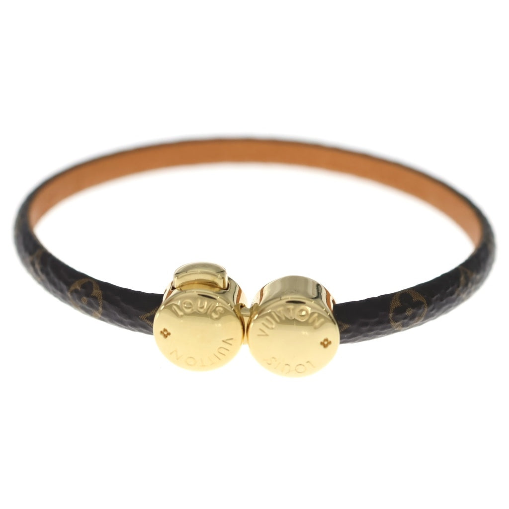 LOUIS VUITTON(ルイヴィトン) モノグラム ブラスレ・ヒストリック ミニ ブレスレット ブラウン×ゴールド M6407 レディース