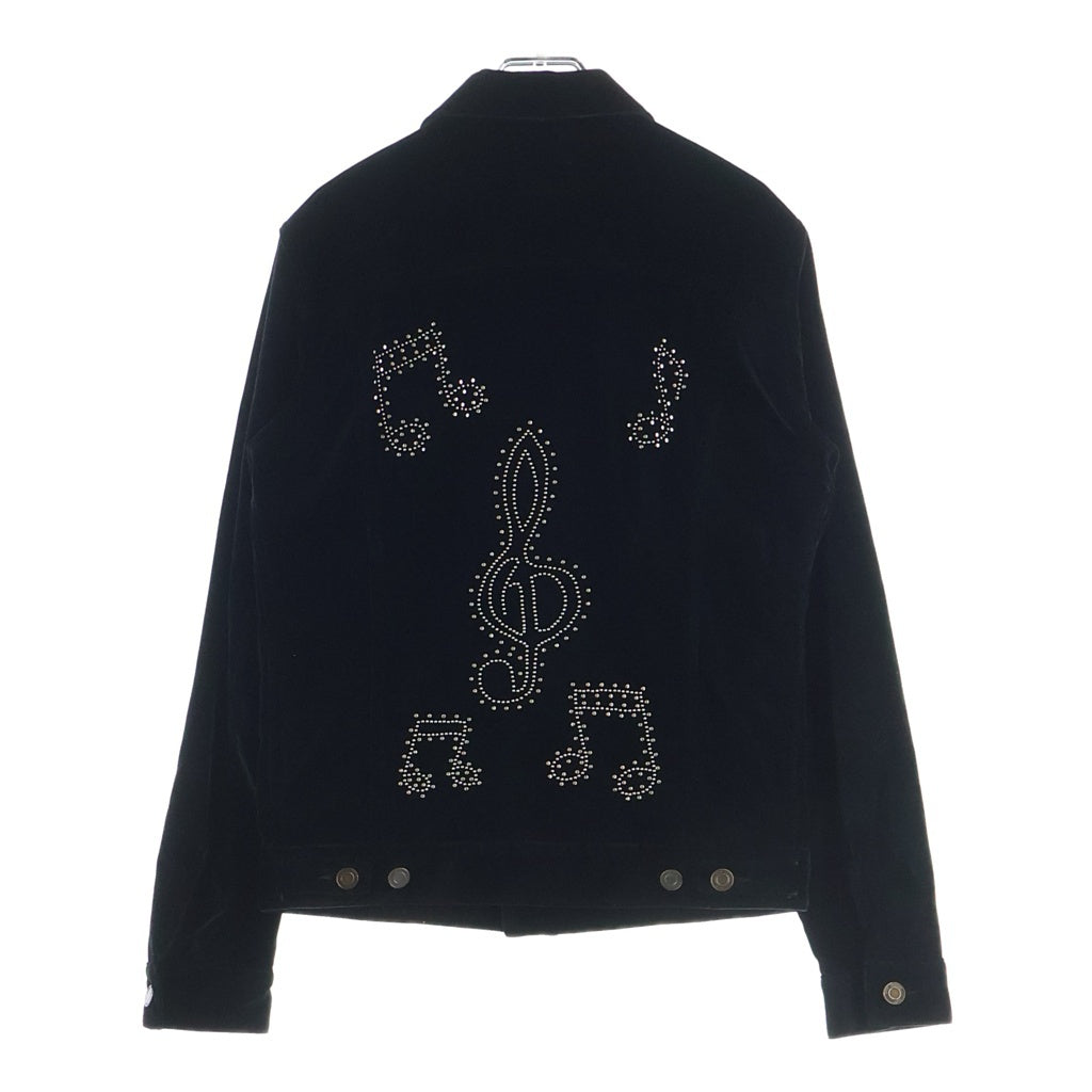 SAINT LAURENT PARIS(サンローランパリ) スタッズ ジャケット ブラック スエード #XS