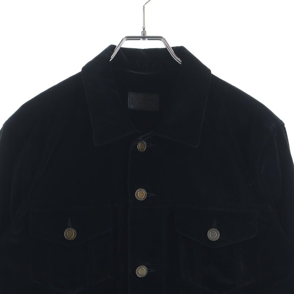 SAINT LAURENT PARIS(サンローランパリ) スタッズ ジャケット ブラック スエード #XS