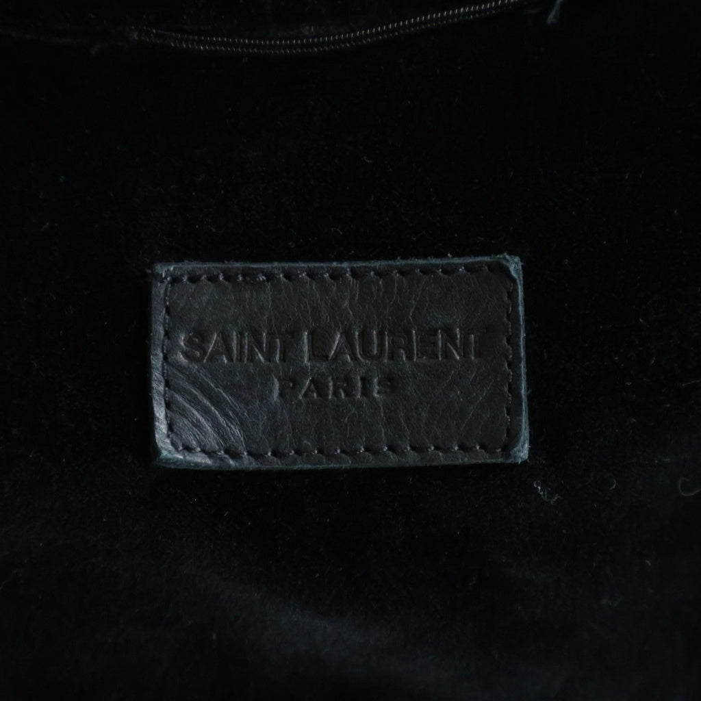 SAINT LAURENT PARIS(サンローランパリ) スタッズ ジャケット ブラック スエード #XS