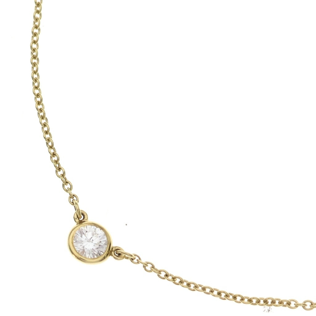 TIFFANY & Co.(ティファニー) エルサペレッティ バイザヤード 3Pダイヤモンド Au750 K18YG ネックレス イエローゴールド レディース