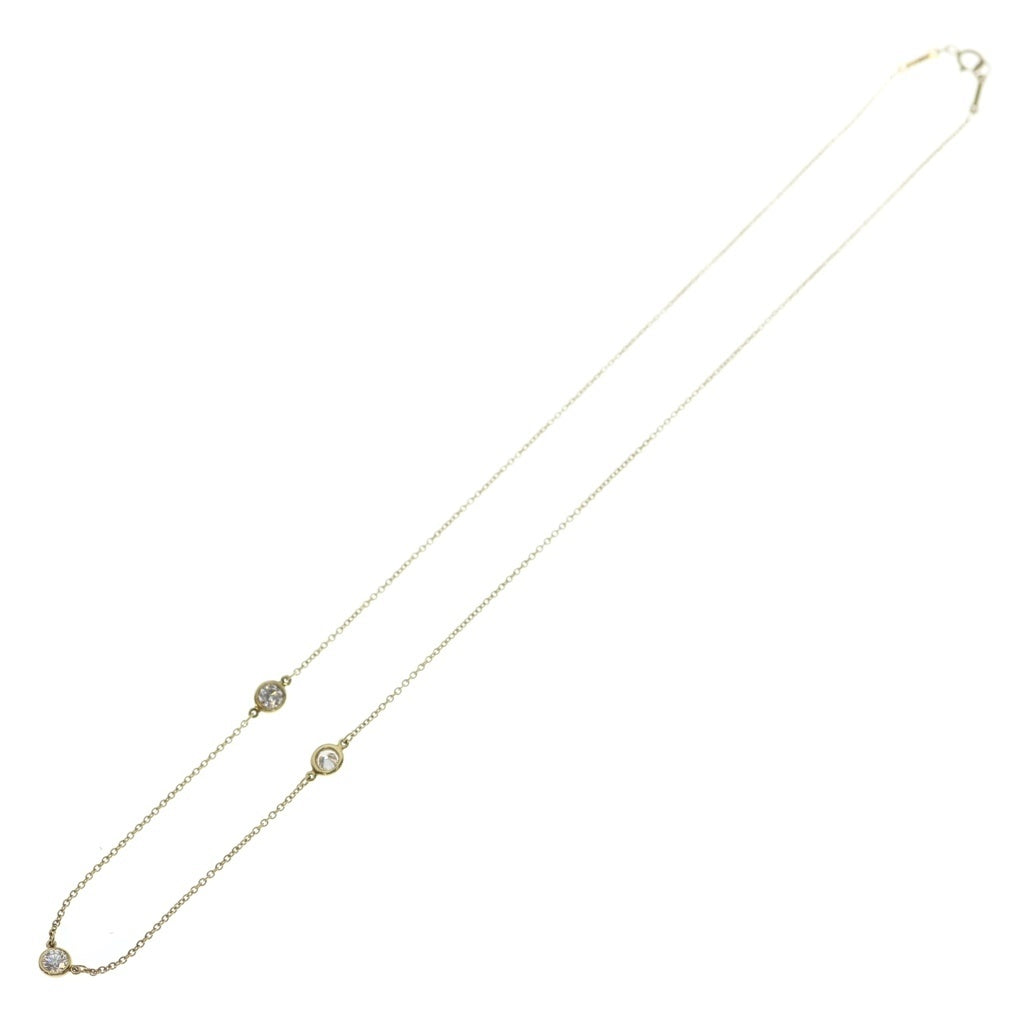 TIFFANY & Co.(ティファニー) エルサペレッティ バイザヤード 3Pダイヤモンド Au750 K18YG ネックレス イエローゴールド レディース