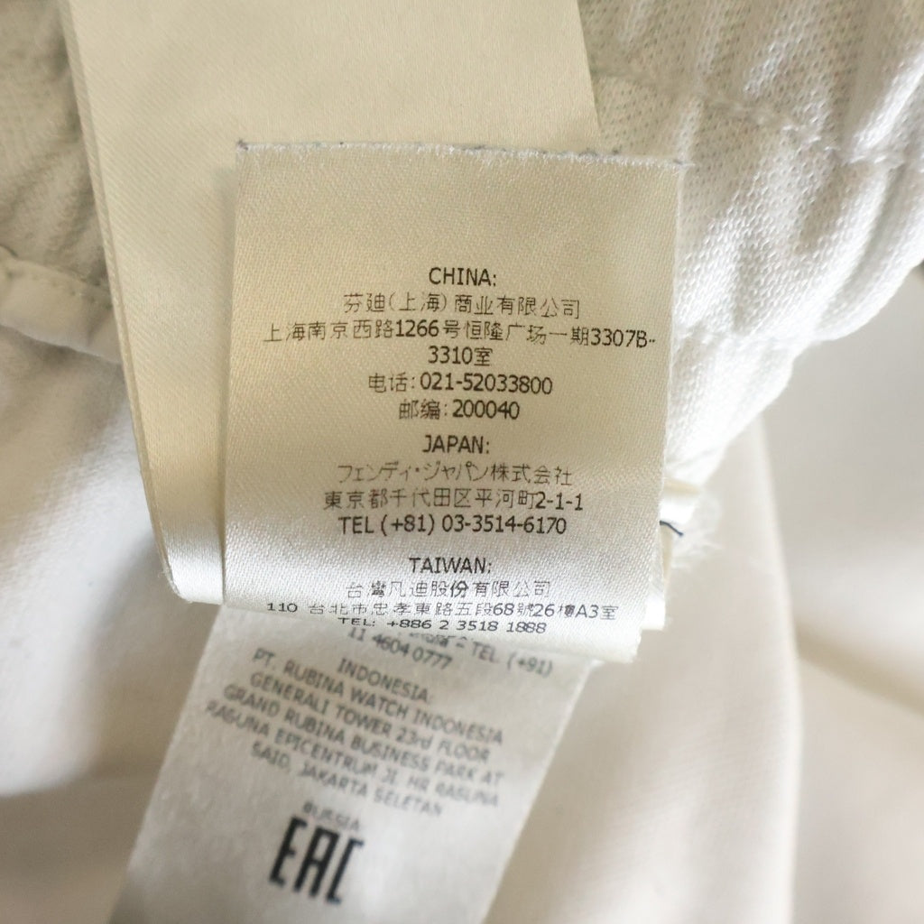 FENDI(フェンディ) ズッカ柄 ズボン ホワイト ブラック FAB645 AL48 M