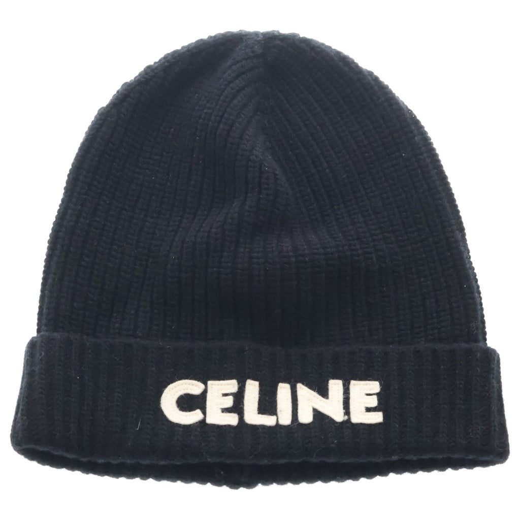 CELINE(セリーヌ) ロゴニット帽 ブラック