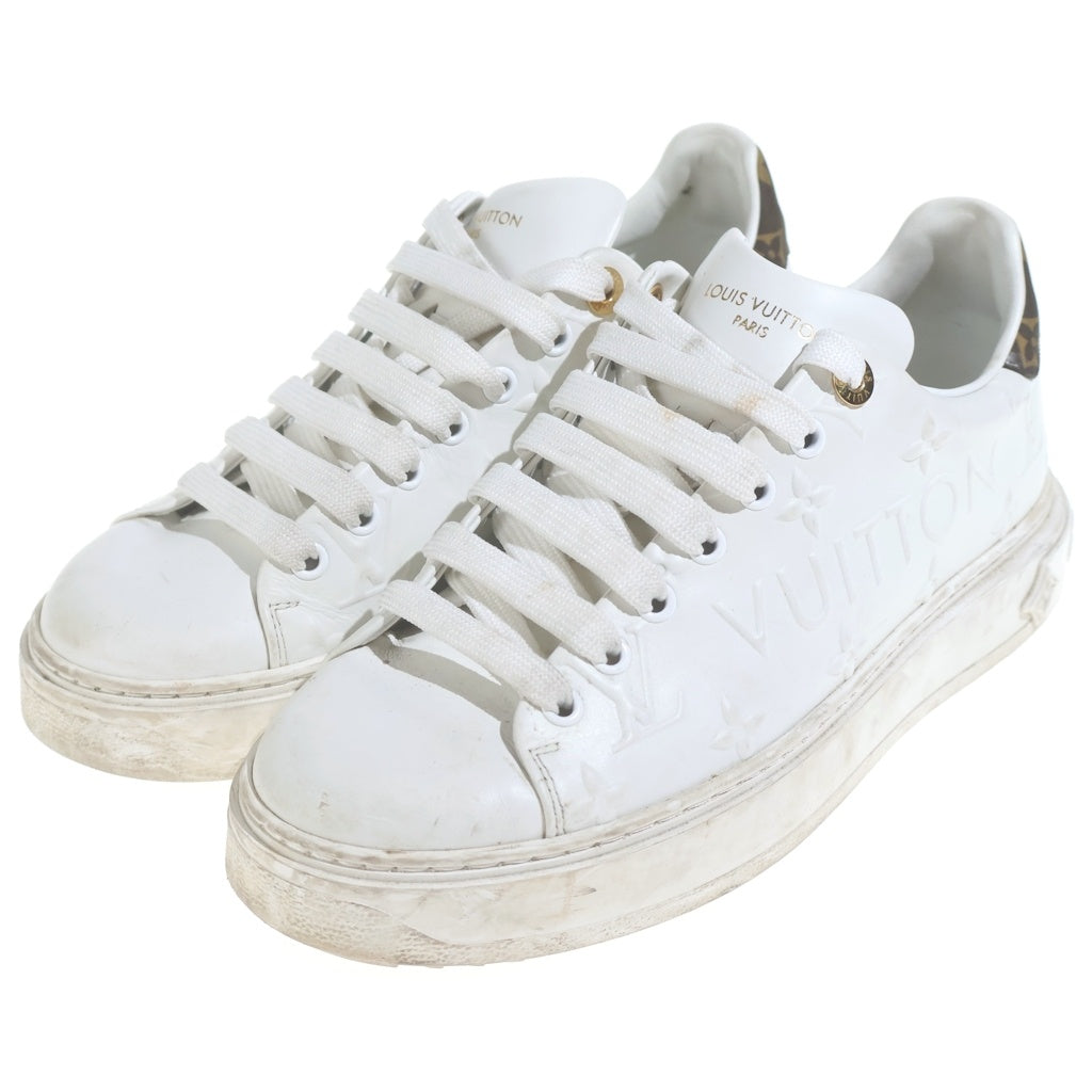 LOUIS VUITTON(ルイヴィトン) モノグラムローカットスニーカー ホワイト #38 1/2 レディース