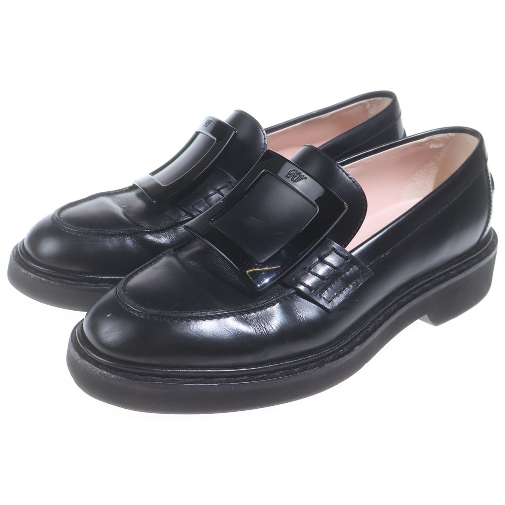 Roger Vivier(ロジェヴィヴィエ) メタルバックル ローファー レザー ブラック レディース