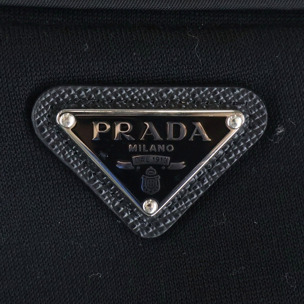 PRADA(プラダ) トライアングルロゴプレート リナイロン ポケット カーゴ コットン スウェットパンツ ブラック UJP290 S000 11JE
