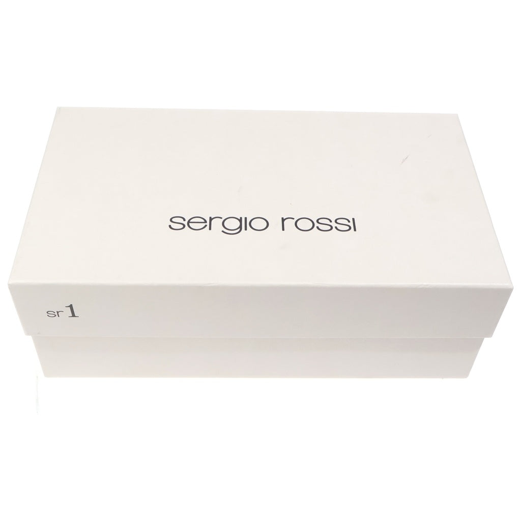 Sergio Rossi(セルジオロッシ) ファー ボア ローカットシューズ スリッポン ベージュ レディース