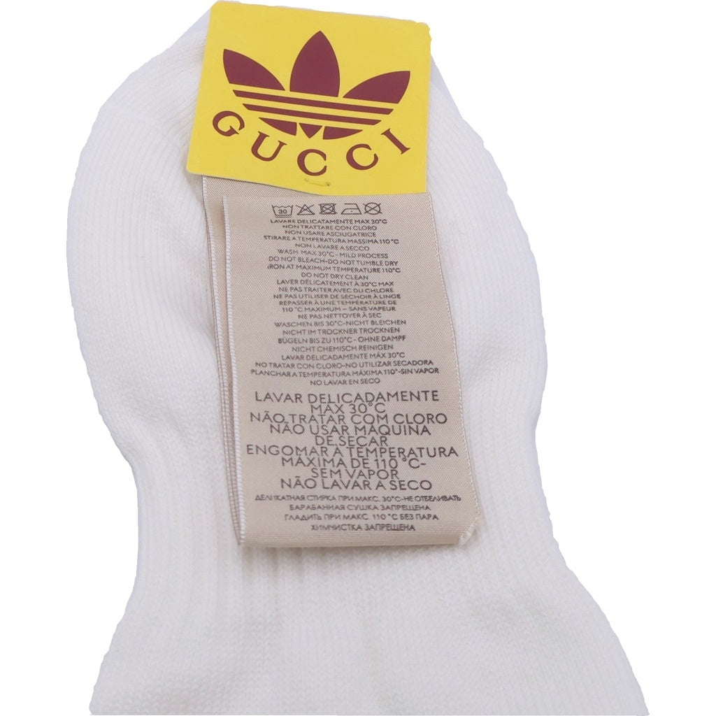 GUCCI(グッチ) ×adidas アディダス ハイソックス ホワイト/ブルー 691873 4GADZ 9063 レディース