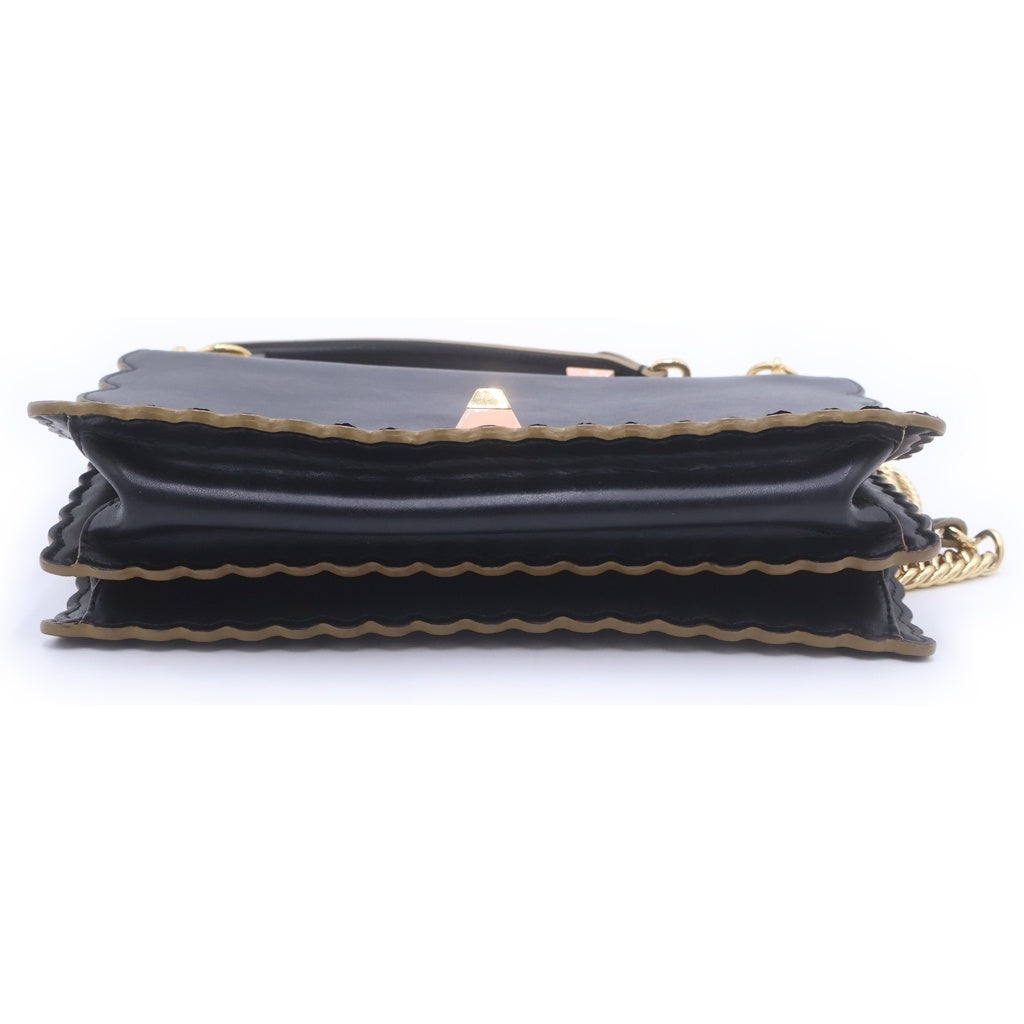 FENDI(フェンディ) キャナイ チェーンショルダーバッグ ハンドバッグ ブラック レザー 8M0381 レディース