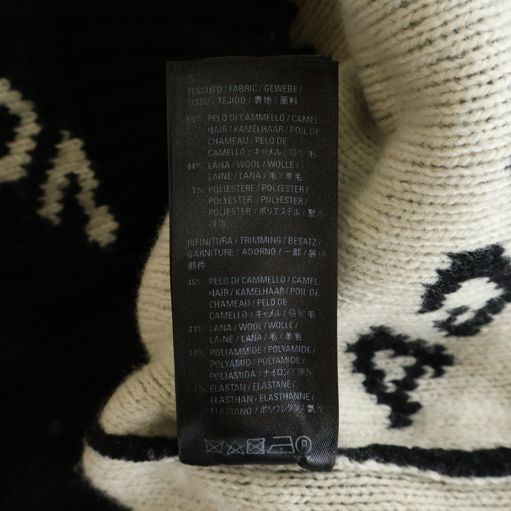 BALENCIAGA(バレンシアガ) オールオーバーロゴ ジャガード ウール 長袖ニット セーター ブラック 534418 レディース