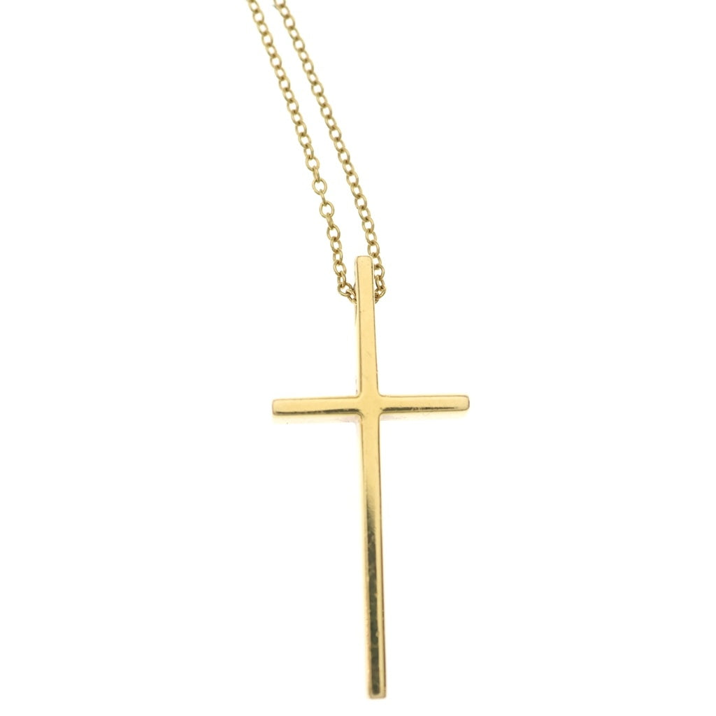 TIFFANY & Co.(ティファニー) メトロクロス ネックレス 750 イエローゴールド レディース