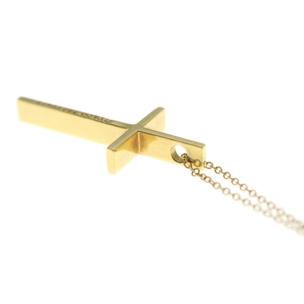 TIFFANY & Co.(ティファニー) メトロクロス ネックレス 750 イエローゴールド レディース