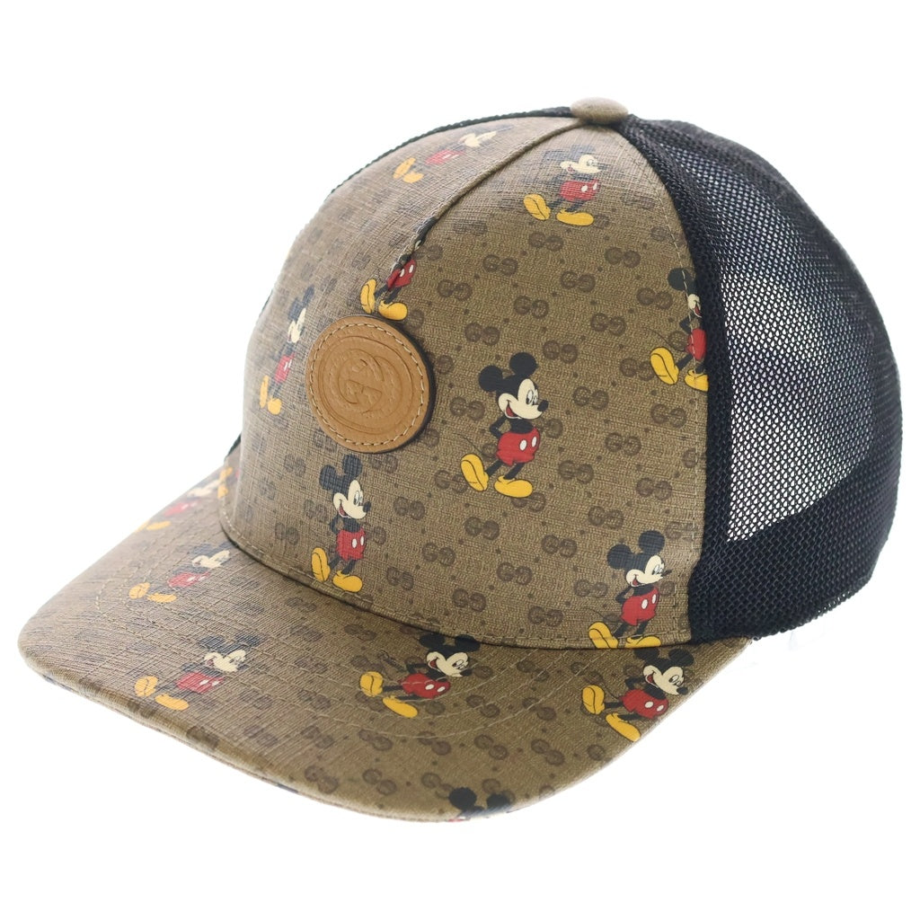GUCCI(グッチ) ディズニーコラボ メッシュキャップ ブラウン×ブラック