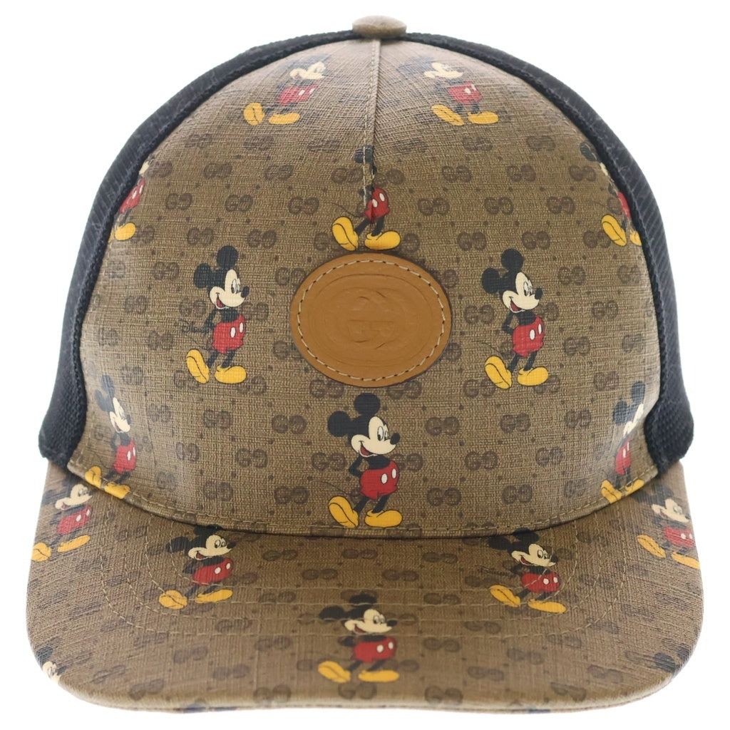 GUCCI(グッチ) ディズニーコラボ メッシュキャップ ブラウン×ブラック