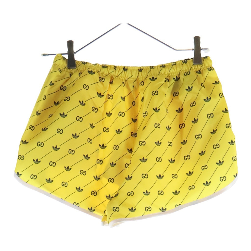 GUCCI(グッチ) ×adidas インターロッキングG ショートパンツ ショーツ ハーフパンツ ポリエステル イエロー 693439 レディース