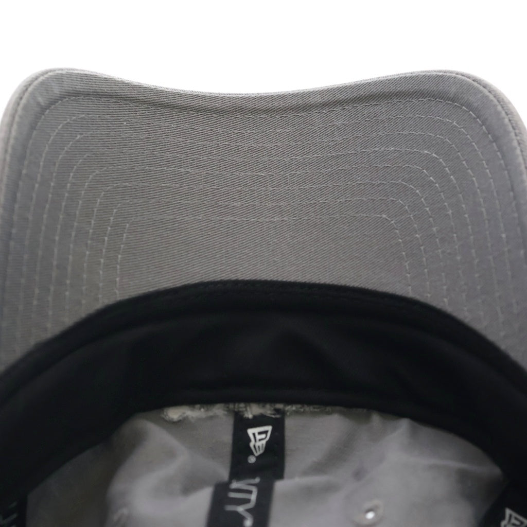 SAINT LAURENT PARIS(サンローランパリ) ×NEW ERA ニューエラ ロゴ ベースボールキャップ 帽子 コットン グレー 801524YCL36